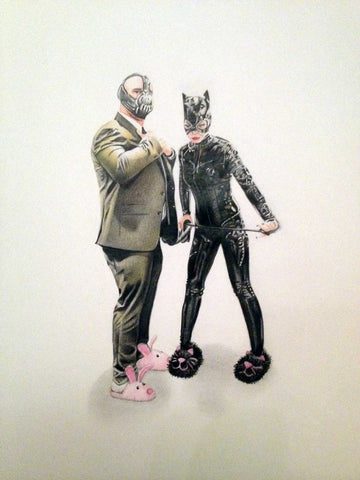 Zoe Moss print, Bane and Cat Woman